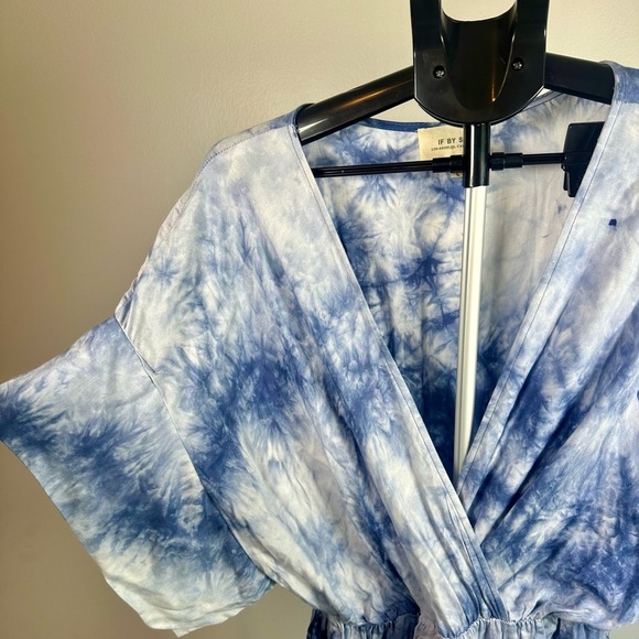 If By Sea Blue Tie-Dye Maxi Dress Boho Beach Size Large - Picture 3 of 8